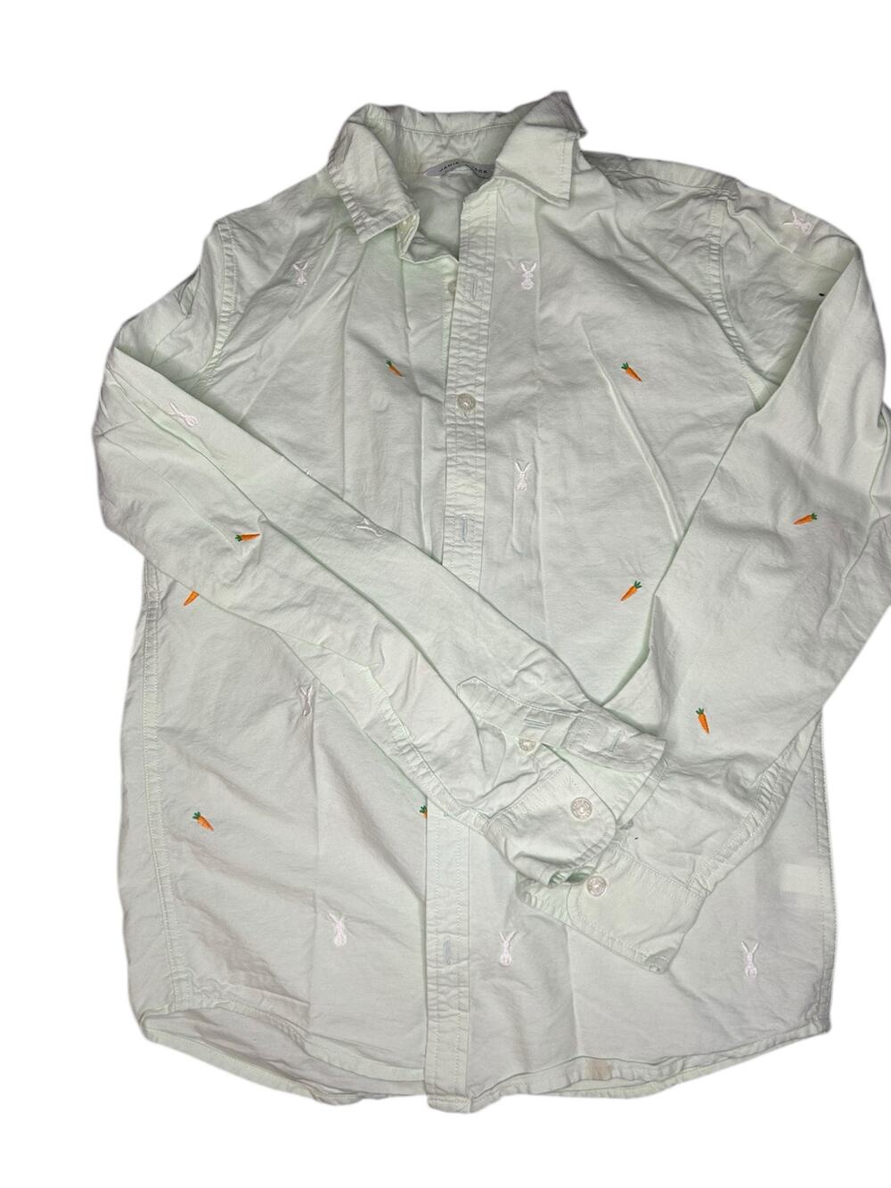 Janie and Jack light green carrot shirt size 14